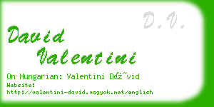 david valentini business card